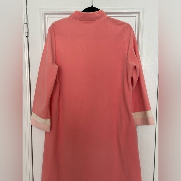 Vanity Fair Vintage Retro Fleece Pink & Cream Stripe Comfy Soft House Robe 70’s - Picture 8 of 15